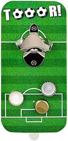 Magnetic Bottle Cap Catcher Bottle Opener Football"TOOOR!". - Beer opener, a great gift