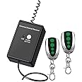 TOPENS ERM12 Universal External Receiver with 2 Remote Control Transmitters Remote Operator Accessory Kit for Automatic Swing Sliding Gate Opener Garage Door Opener Outdoor Use