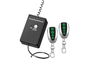 TOPENS ERM12 Universal External Receiver with 2 Remote Control Transmitters Remote Operator Accessory Kit for Automatic Swing Sliding Gate Opener Garage Door Opener Outdoor Use