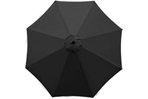 SANTUO Sonnenschirm Ersatzbezug 3m 6 Streben, UV-Schutz Ampelschirm Bezug, Wasserdicht Schirmbezug Sonnenschirm Ersatzteile für Balkon, Garten, Pool und Strand