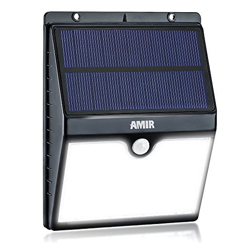 Amir Solarleuchten, 16 LED Solarlampe, Wetterfeste Bewegungssensor Solarlampe, Auto On/Off Solar Außenleuchte, Sicherheitslicht Wandleuchte für Garten, Patio, Auffahrt, usw.