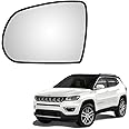 MACZO - orvm Left (Passenger) Side Rear View Mirror Glass for Jeep Compass 2017-2024 Model