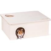 Niteangel Hamster Huş Odası Hideout: - Hamster Fareler Gerbils Mouse i&ccedil;in K&uuml;&ccedil;&uuml;k Evcil Hayvanlar Ağa&ccedil;lık Ev Yaşam Alanları Dek