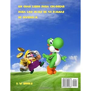 Mario y amigos livro para colorir: un gran libro para colorear para los niños de 40 páginas de diversión.