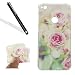 Produktbild Silikon Hülle für Huawei P8 Lite 2017 / Honor 8 Lite,Cover für Huawei P8 Lite 2017 / Honor 8 Lite HandyHülle,Leeook Kratzfeste Scratch-Resistant Hülle TPU Case Schutzhülle Silikon Crystal Kirstall Clear Case Durchsichtig Schön Pink Rose Blumen Malerei Muster Transparent Weichem Silikon Schutzhülle Handy Gürtel Tasche Schutzhülle Hülle Case Cover Abdeckung Etui TPU Bumper Schale für Huawei P8 Lite 2017 / Honor 8 Lite + 1 x Schwarz Eingabestift-Pink Rose Blumen