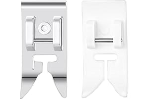 DIMEHO 2 Stück Multifunktions Nähmaschinen Nähfuß Universal Teflonfuss Nähmaschine Antihaft Gerader Stichfuß Haushalt Nähfuß Metall Zick Zack Fuß für Meisten Nähmaschinen Inländische Nähmaschinen