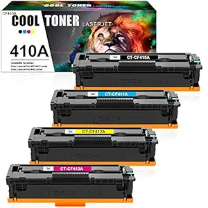 Cool Toner Compatible Toner Cartridge Replacement for HP 410A CF410A HP Laserjet Pro MFP M477fnw M452dn M477fdw M477fdn M452nw M452dw M452 M477 Toner Printer Ink (Black Cyan Yellow Magenta, 4-Pack)