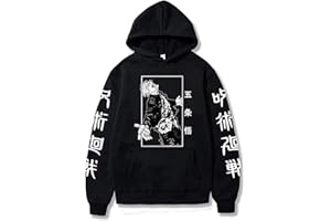 Yanny Jujutsu Kaisen Hoodie Gojo Satoru Cosplay Kostüm Anime Print Kapuzenpullover Pullover Sweatshirt für Frauen Männer