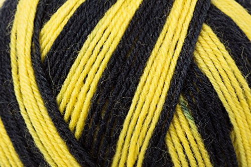 Regia 9801269-05391 Handstrickgarn, Wolle, schwarz/gelb, 16 x 9 x 9 cm - 2