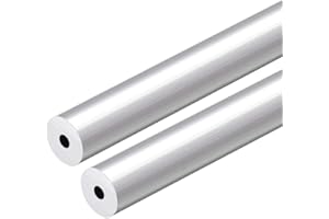 sourcing map Tubo Redondo de 6063 Aluminio, Tubo de Aluminio, 19mm Diámetro Externo, 5,2mm Diámetro Interior, 300mm Longitud, Tubos Rectos sin Costuras,2 Piezas