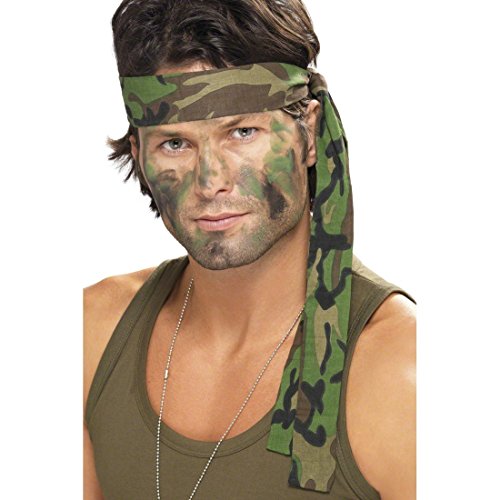 Army Stirnband Camouflage Haarband tarnfarbe Kopfband Armee Militär Uniform Kopfbedeckung Soldaten Kämpfer Tarnband Krieger Kostüm Accessoire