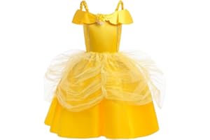 Lito Angels Deguisement Robe Princesse Belle Costume la Belle et la Bête avec Accessoires pour Bebe et Enfant Fille, Jaune
