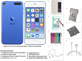 Apple iPod Touch 32 Go - Bleu + Accessoires suppl&eacute;mentaires 6&egrave;me g&eacute;n&eacute;ration **Nouveau Mod&egrave;le Juillet 2015**