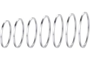 PROSTEEL Bague Empliable Femme 3/5/7/8/14/28Pcs Lot d'Alliance Anneau Phalange Ultra Fine en Acier/Cuivre Plaqué Or - Taille 45-62