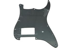 ROZILO Matt svart 11 hål ST/Strat stil ett Humbucker gitarr pickguard för USA/Mexiko Fender Tom Delonge Strat elgitarr