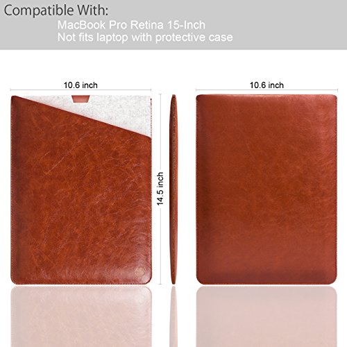 WALNEW 15 MacBook Pro 15 Zoll Schutzh  lle  H  lle  Case  Cover  mit Zwei-Taschen-Design mit Gesch  tztem Inneren und Externem Mousepad