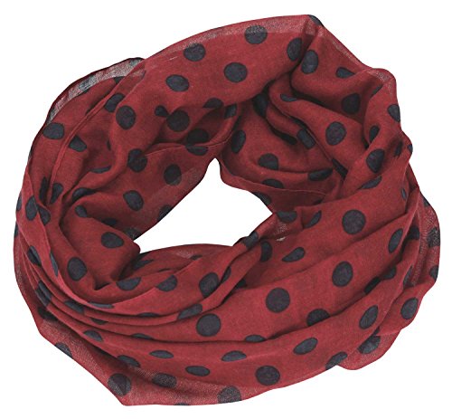 Preisvergleich Produktbild Depesche 6394 - Loopschal Top Model, dunkelrot mit Punkten