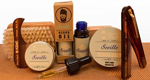 Luxury Full Beard Care Kit with Combs &amp; Brush - Seville