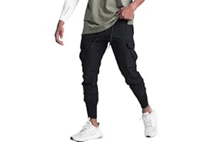 Suwangi Męskie joggery sportowe spodnie sportowe spodnie dresowe slim fit spodnie do biegania lekkie spodnie dresowe spodnie sportowe z wieloma kieszeniami