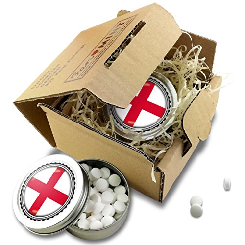 FAN MINT | 2er Set Pfefferminz Bonbons mit England Fahne | Fußball WM Fanartikel 2018 England | WM Russland