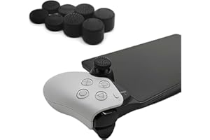 DETUEUA Joystick Kappen Aufsätze Analogstick für Playstation Portal Remote Player, 8 Stück Soft Silikon Thumb Grip Caps Schutz Hülle Kappen Case Cover Weiche Schutzhülle - Black