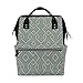Produktbild Abstrakte Geometrische Spalier Große Kapazität Wickeltaschen Mummy Rucksack Multi Funktionen Windel Wickeltasche Tote Handtasche Für Kinder Babypflege Reise Täglichen Frauen