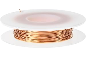 QWORK® Reiner Koppartråd ø 0,5 mm x 50 m – T2 blank koppartråd för svetsning, smycken och gör-det-själv-projekt