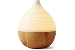 HANOLLY Diffuser eteriska oljor 100 ml, ultraljudsluftfuktare med 7 färger LED-lampor, liten aromdiffusor med automatisk avst