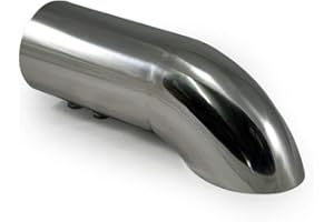 CARJOY Universale 2458 Terminale di scarico per auto Terminale Silenziatore sportivo Acciaio inossidabile Cromo 53mm