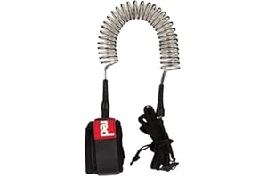 RED PADDLE CO Red Paddle Unisex – Erwachsene 8′ Coiled SUP Leash Sicherheitskabel, Mehrfarbig, Uni