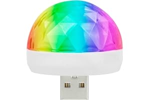 WATACHE Mini lumière disco USB, mini lumière stroboscopique portable, lumière d'ambiance de voiture LED multi couleurs, convient aux fêtes de Noël, piscine, club, karaoké