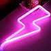 Produktbild Pink Lightning Light Neon Signs - LED Neon Light up Signs Room Decor Wall Lights, Battery and USB Operated Neon Lamps for Bedroom,Living Room,Wedding,Christmas Gift