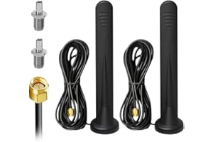 ZOYDP 2 Pezzi Antenne 5G LTE, Antenna LTE Esterna SMA TS9, 15dbi Omnidirezionale Antenna 4g con Base Magnetica per Router 3G/4G/5G/GSM/GPRS, Antenna Gsm Universale per Interni/Esterni