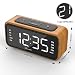 Produktbild [Neue Version] Radiowecker Funkuhr Digital,Lorretta Radiowecker Digital Mit Holz-Korn Retro,FM Uhren-Radio Mit Nachtlicht-Funktion,Digitales LED Wecker mit 6.5 "/ 165mm LED-Display / 4 Alarmfunktionen mit Snooze / Dimmer/Anpassbare