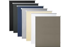 WOLTU Tenda a Rullo Interni Oscurante Klemmfix senza Fori 100 x 160 cm Tortora, Tenda Avvolgibile Oscurante per Protezione Solare con Morsetti e Catene per Finestre e Porte