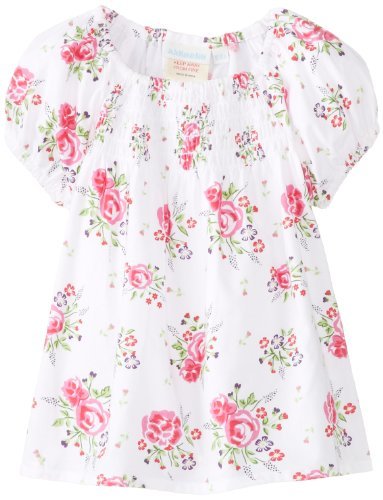 JoJo Maman Bebe Baby-Girls Infant Smocked Top, Rose, 18-24 Months Color: Rose Size: 18-24 Months Infant, Baby, Child