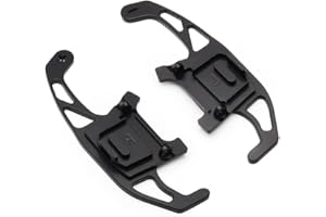 HIBEYO Lot de 2 extensions de volant pour VW Golf GTI R R-line GTD GTE MK7 7 Polo GTI 2019 Métal Paddle Shifter Extension Décoration intérieure Accessoires Noir