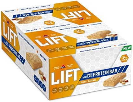 Atkins LIFT Peanut Caramel, High Protein, Low Carb Bar, 16 x 50g
