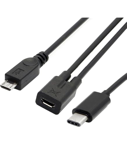 Cavo Adattatore USB Tipo C 3.1 A Mini 5 Pin 90° - Convertitore 25cm Per Ricarica Dispositivi Portatili