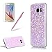 Produktbild Girlyard Silikon Glitzer Hülle für Samsung S7 Edge, Luxus Variable Farbe Pailletten Muster Shinning Case Weiche TPU Bling Backcover Ultra Dünn Flexibel Rubber Etui und Anti Rutsch Kratzfeste Schutzhülle für Samsung Galaxy S7 Edge - Rosa