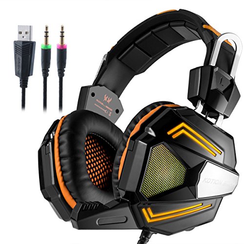 Zakitane KOTION EACH G5000 3.5mm PC Stereo Gaming Headset, Bass Headphones, Comfortable Headband with Micropho