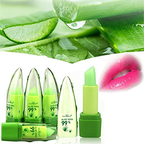 ROPALIA 99% Aloe Vera Jelly Lippenstift Farbe Ändern Temperatur Feuchtigkeitsspendende Balsam Lipgloss - 5