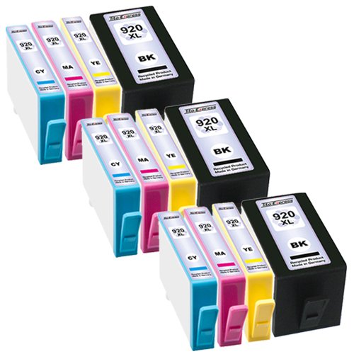 PlatinumSerie® 12x Druckerpatrone XXL für HP 920 XL C M Y K HP Officejet 6000 6000 Special Edition 6000SE 6000W 6000 Wide 6000 Wireless 6500 6500A 6500A Plus 6500 AIO 6500 Wide 6500 Wireless 7000 7000 Special Edition 7000SE 7000AiO 7000 Wide 7500A 7500A Wireless - 2