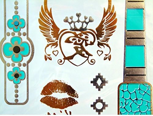 Jewellery-TATOOS éphémères.MONTRE TURQUOISE.TIENS at the beach and PICSINE, colour: gold, silver Instructions in French