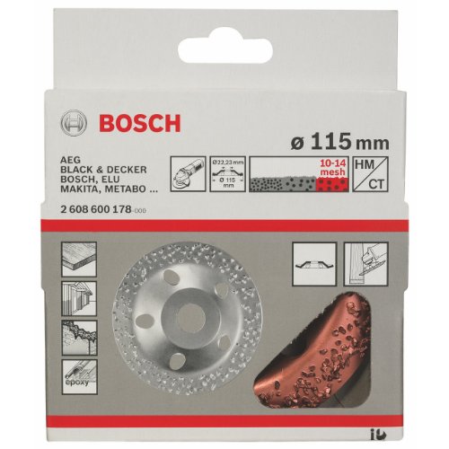 Bosch Hartmetalltopfscheibe 115×22.23mm grob, 1 Stk. – 2608600178 - 2