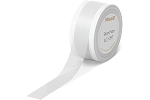 Makeid L1-C Recharge ruban étiqueteuse, 9 mm x 4 m, étiquette thermique laminée continue, imperméable, autocollante, compatible avec les imprimantes