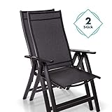 Vielseitig einsetzbar: Der Campingstuhl kann in unterschiedlichen Sitzpositionen genutzt werden. Ideal zum Grillen oder zum Zurücklehnen in der Sonne.