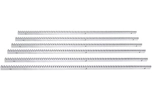 KUMUJ 6 x 1 m Tooth Rail Sliding Gate Rack for Sliding Gate Operators Sliding Gates Gate Opener Accessories Steel Racks 12 mm Wide M4 Sliding Gate Drive up to 2000 kg