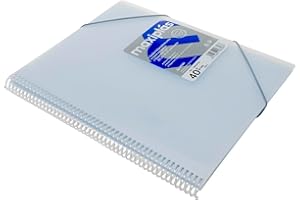 Grafoplas | Carpetas de Fundas Plastico a4 | 40 Fundas Transparentes | Tapas Rígidas Blancas | Espiral PVC | Apertura 360 | Incluye Sobre | Archiva Material Escolar y de Oficina | Maxiplás Traslúcidos