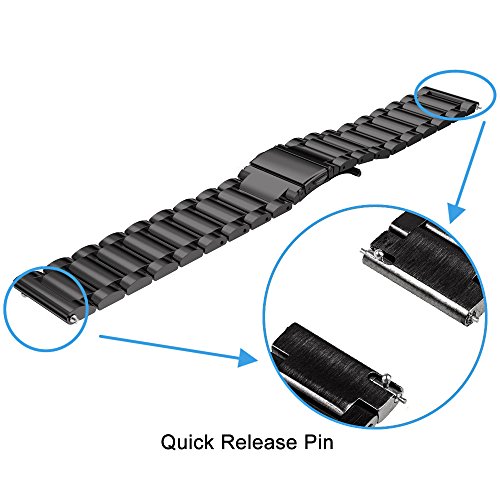 Samsung Gear S3 Armbanduhr Band, kuxiu verstellbar Edelstahl Metall Armband Gurt mit Link Anpassung Werkzeug für Samsung Gear S3 Classic/Gear S3 Frontier Smart Watch - 4